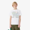 T-shirt de algodão com estampado de crocodilo