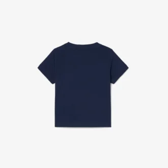 T-shirt de algodão com estampado de crocodilo