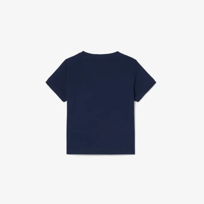 T-shirt de algodão com estampado de crocodilo