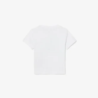 T-shirt de algodão com estampado de crocodilo
