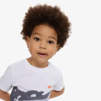 T-shirt de algodão com estampado de crocodilo