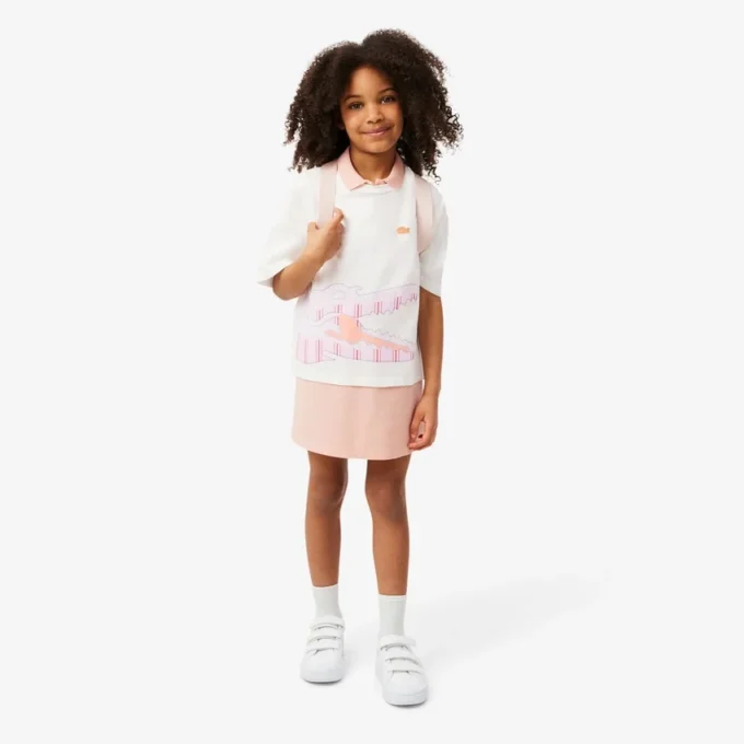 T-shirt de algodão com estampado de crocodilo