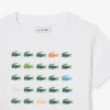 T-shirt de algodão com estampado de crocodilo