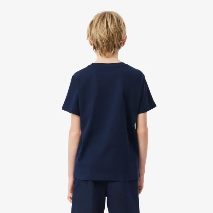 T-shirt de algodão com estampado de crocodilo