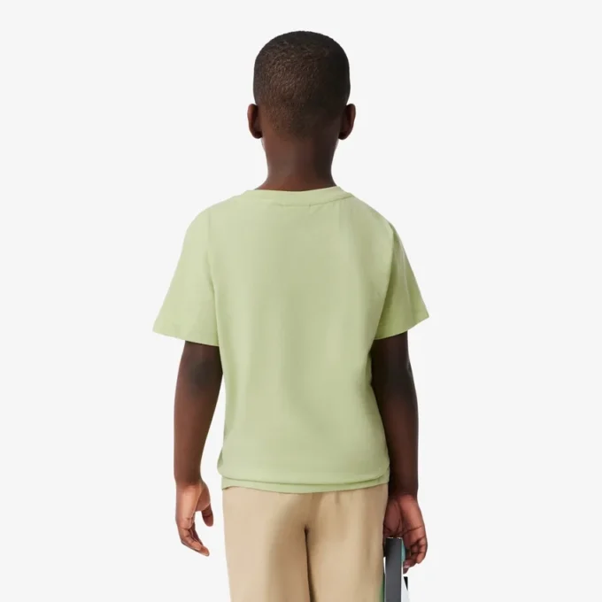 T-shirt de algodão com estampado de crocodilo