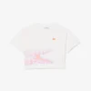 T-shirt de algodão com estampado de crocodilo