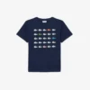 T-shirt de algodão com estampado de crocodilo