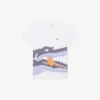 T-shirt de algodão com estampado de crocodilo