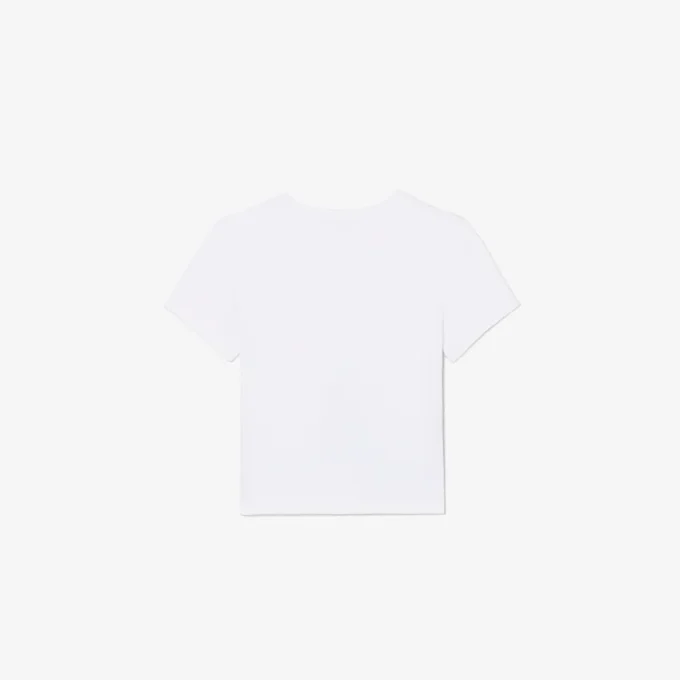 T-shirt de algodão com estampado de crocodilo