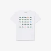 T-shirt de algodão com estampado de crocodilo