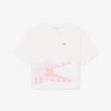 T-shirt de algodão com estampado de crocodilo