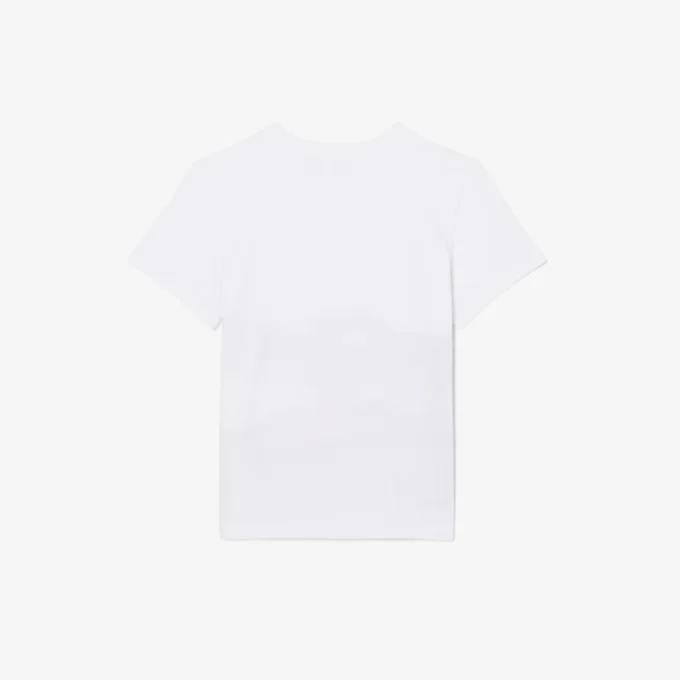 T-shirt de algodão com estampado de crocodilo