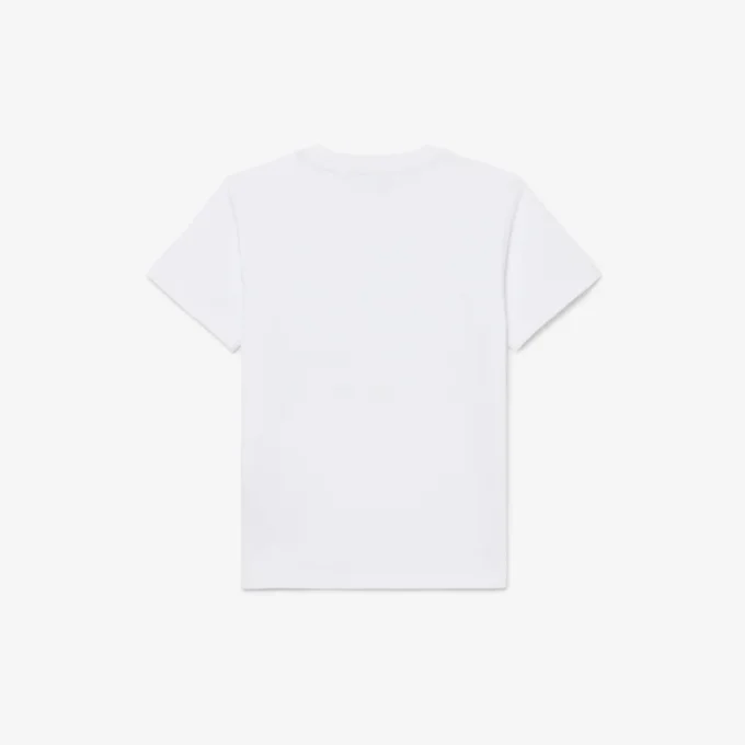 T-shirt de algodão com estampado de crocodilo