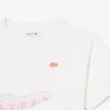 T-shirt de algodão com estampado de crocodilo