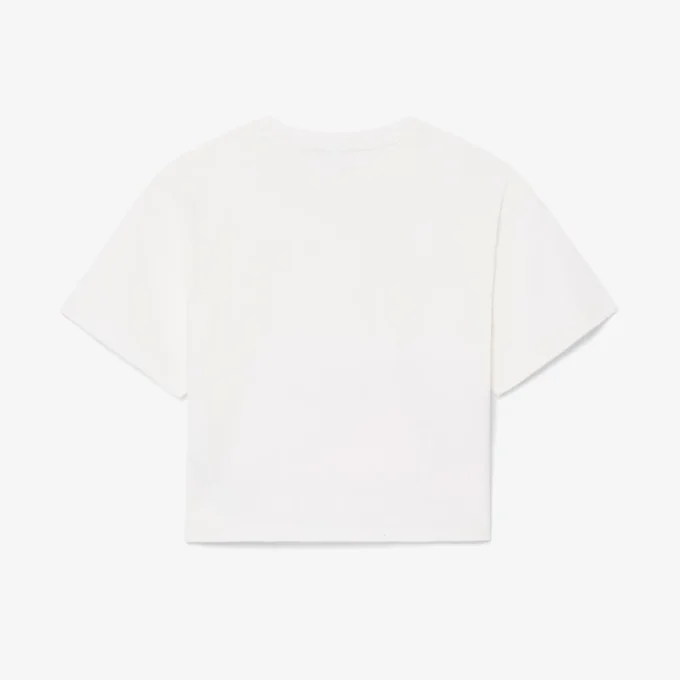 T-shirt de algodão com estampado de crocodilo