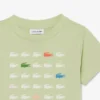 T-shirt de algodão com estampado de crocodilo