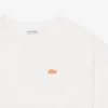 T-shirt de algodão com estampado de crocodilo