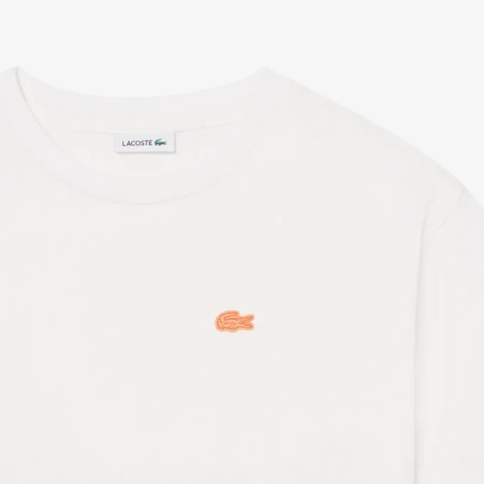 T-shirt de algodão com estampado de crocodilo