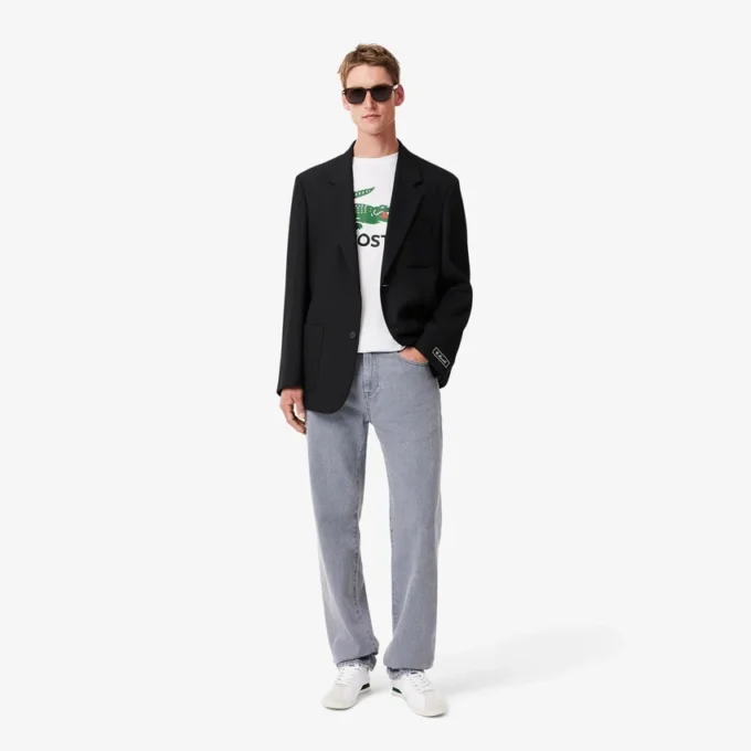 T-shirt de algodão com estampado exclusivo para homem