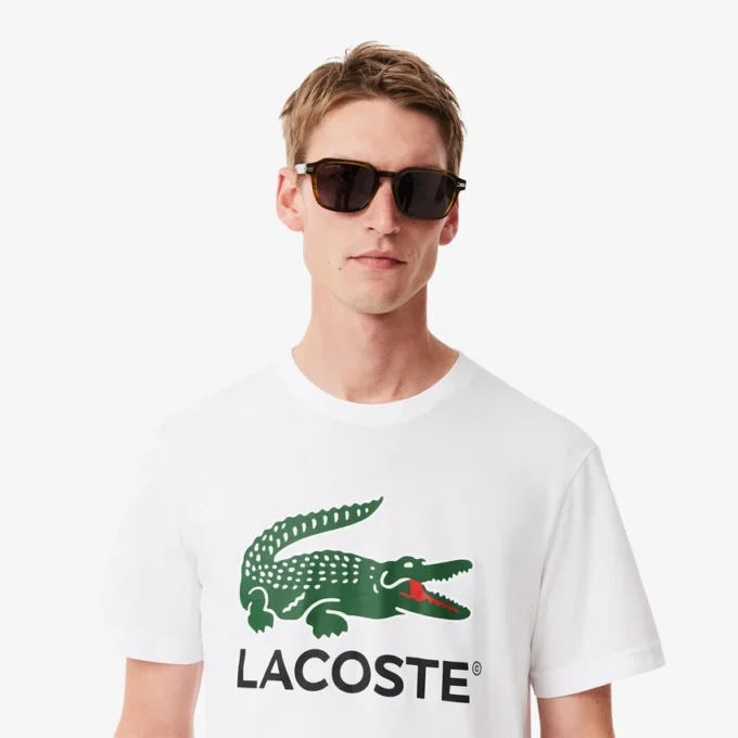 T-shirt de algodão com estampado exclusivo para homem