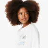 T-shirt de algodão com estampado oversized para meninas