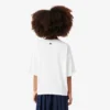 T-shirt de algodão com estampado oversized para meninas