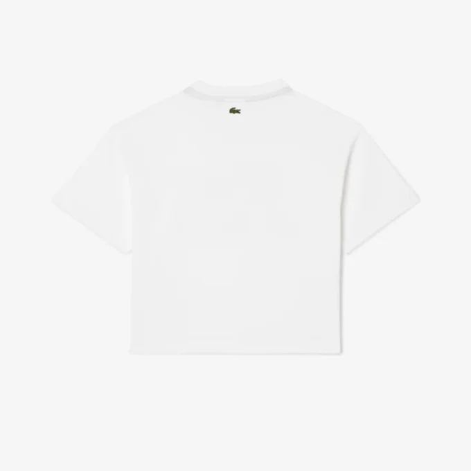 T-shirt de algodão com estampado oversized para meninas