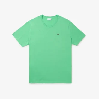 T-shirt de algodão com gola redonda e corte largo para homem