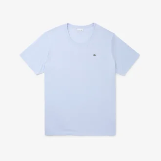 T-shirt de algodão com gola redonda e corte largo para homem
