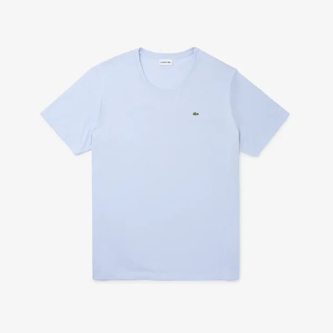 T-shirt de algodão com gola redonda e corte largo para homem