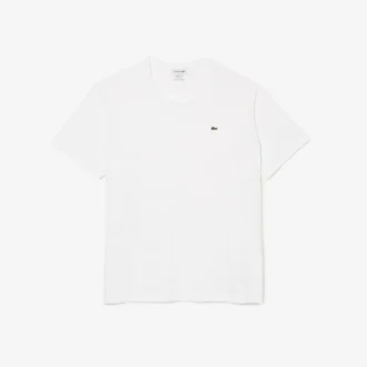 T-shirt de algodão com gola redonda e corte largo para homem