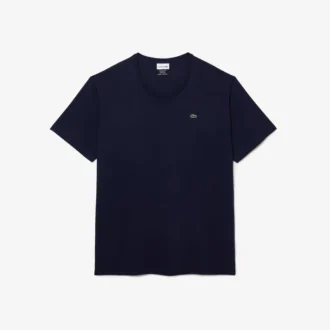 T-shirt de algodão com gola redonda e corte largo para homem