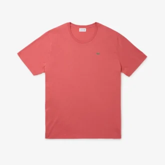 T-shirt de algodão com gola redonda e corte largo para homem