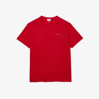 T-shirt de algodão com gola redonda e corte largo para homem