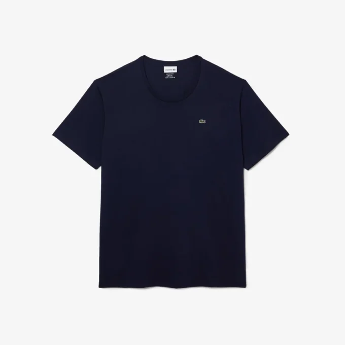 T-shirt de algodão com gola redonda e corte largo para homem