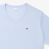 T-shirt de algodão com gola redonda e corte largo para homem