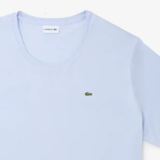 T-shirt de algodão com gola redonda e corte largo para homem