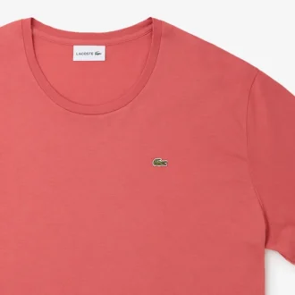 T-shirt de algodão com gola redonda e corte largo para homem