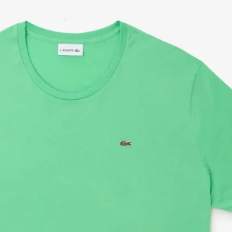 T-shirt de algodão com gola redonda e corte largo para homem