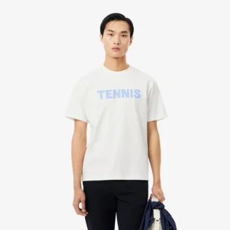 T-shirt de algodão estampada