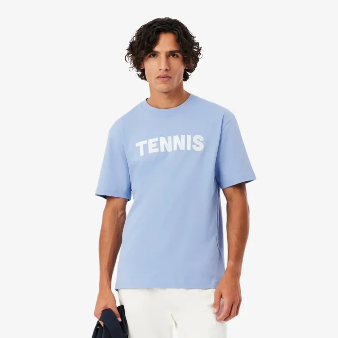 T-shirt de algodão estampada