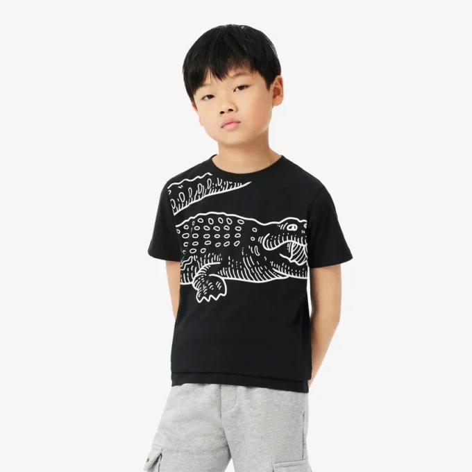 T-shirt de algodão estampada