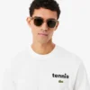 T-shirt de algodão estampada