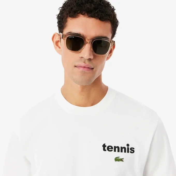 T-shirt de algodão estampada