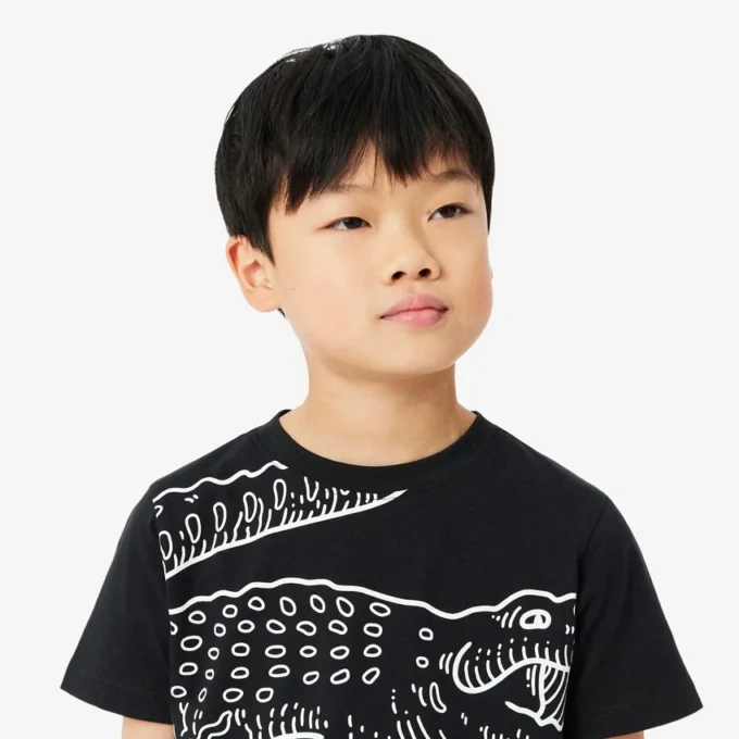 T-shirt de algodão estampada