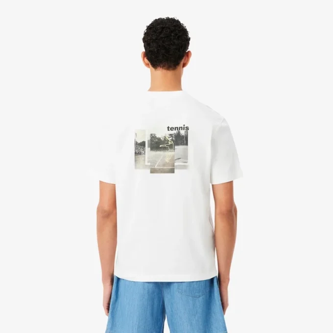 T-shirt de algodão estampada