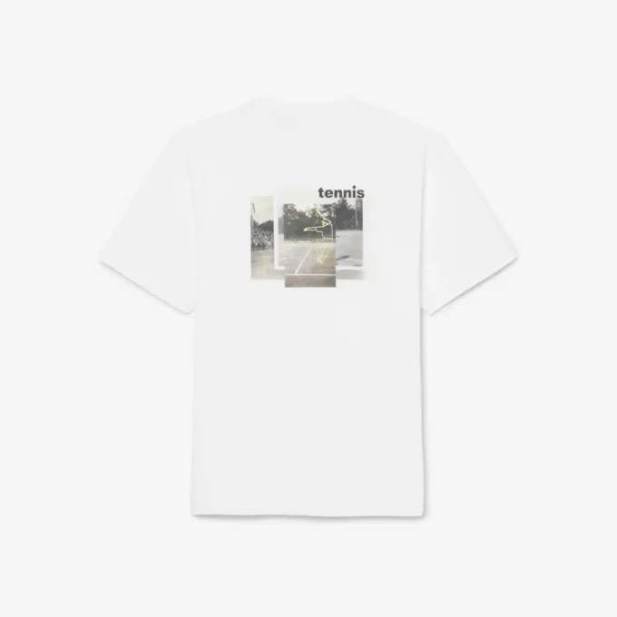 T-shirt de algodão estampada