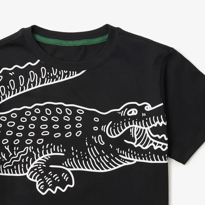 T-shirt de algodão estampada