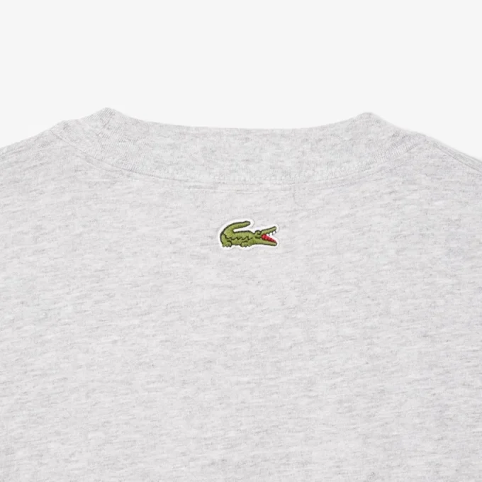 T-shirt de algodão estampada de corte clássico para homem