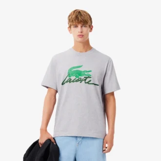 T-shirt de algodão estampada para homem